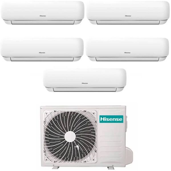 hisense climatizzatore penta split inverter mini apple pro wifi 9+9+9+9+9 btu in r32 a++ 5amw125u4rta