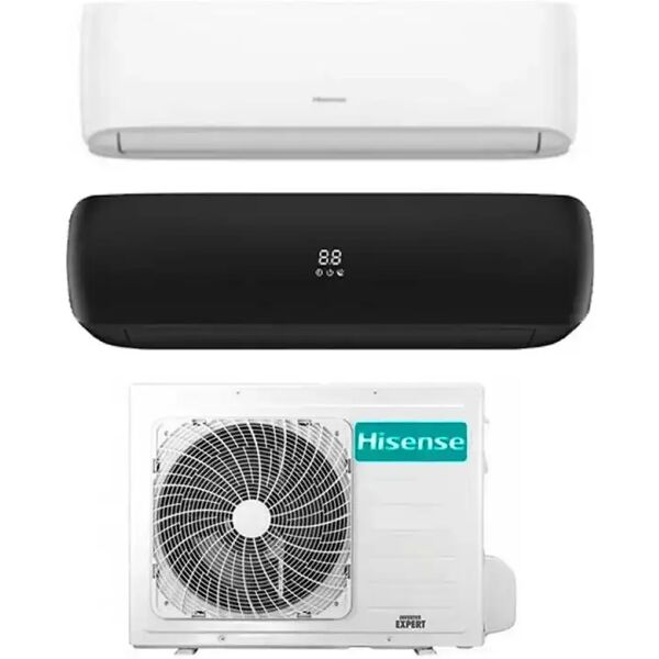 hisense climatizzatore inverter hi comfort apple pie pro black edition wi-fi dual split 9000+12000 btu 2amw52u4rxc r-32 a++