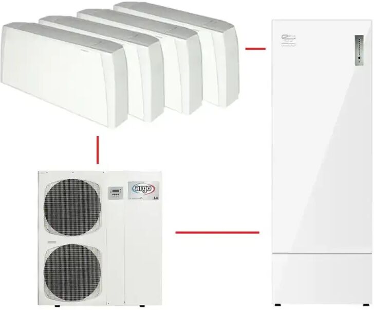 Argo Sistema A Pompa Di Calore Im Da 14 Kw Trifase Completo Di Accumulo Emix Tank 300 E Fancoil Sabiana Crc 23