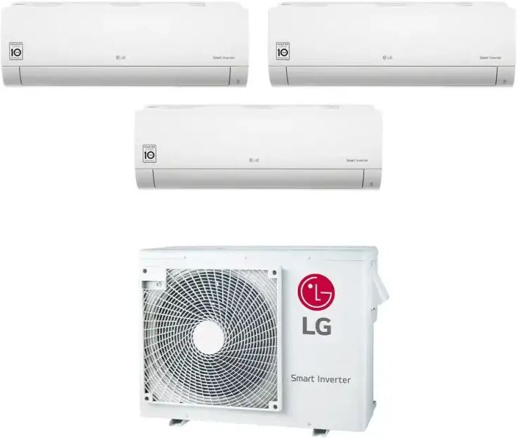 LG Climatizzatore Libero Smart Wifi Trial Split 7000+7000+12000 Btu Inverter In R32 Mu3r19 A+++