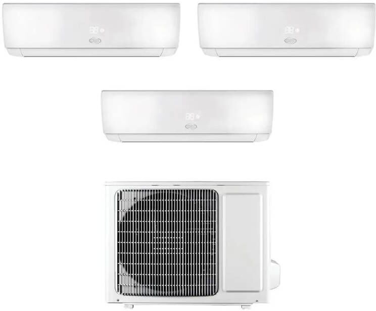 Argo Climatizzatore Ecowall Wifi Trial Split Da 9000+9000+9000 Btu Con Inverter In R32 A++