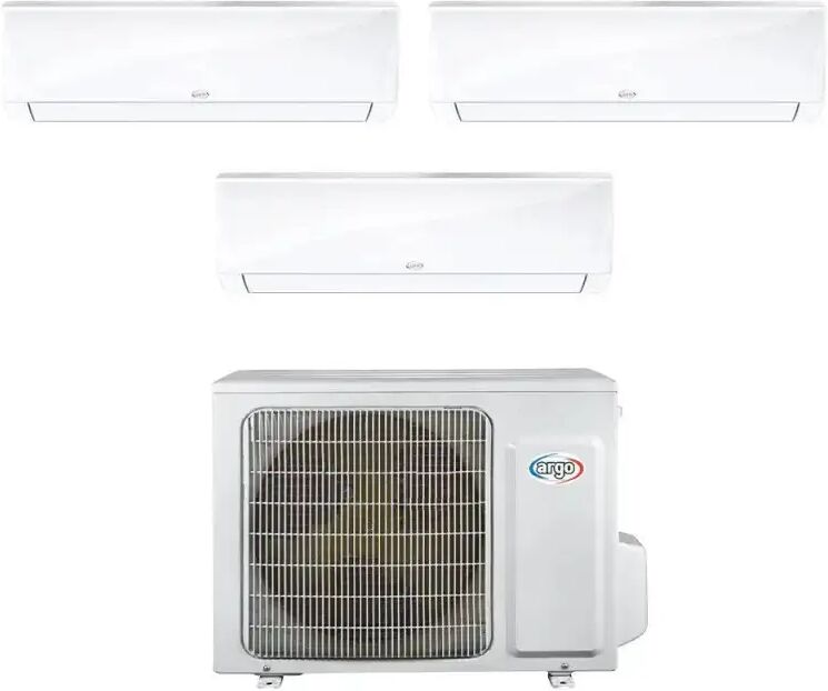 Argo Climatizzatore Ecolight Ecowall Wifi Trial Split Da 9000+9000+12000 Btu Inverter Con R32 In A++