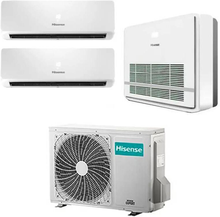 Hisense Climatizzatore Trial Split Inverter Bio Air Wifi Console 9000+9000+18000 Btu R32 In A++ 3amw72u4rjc