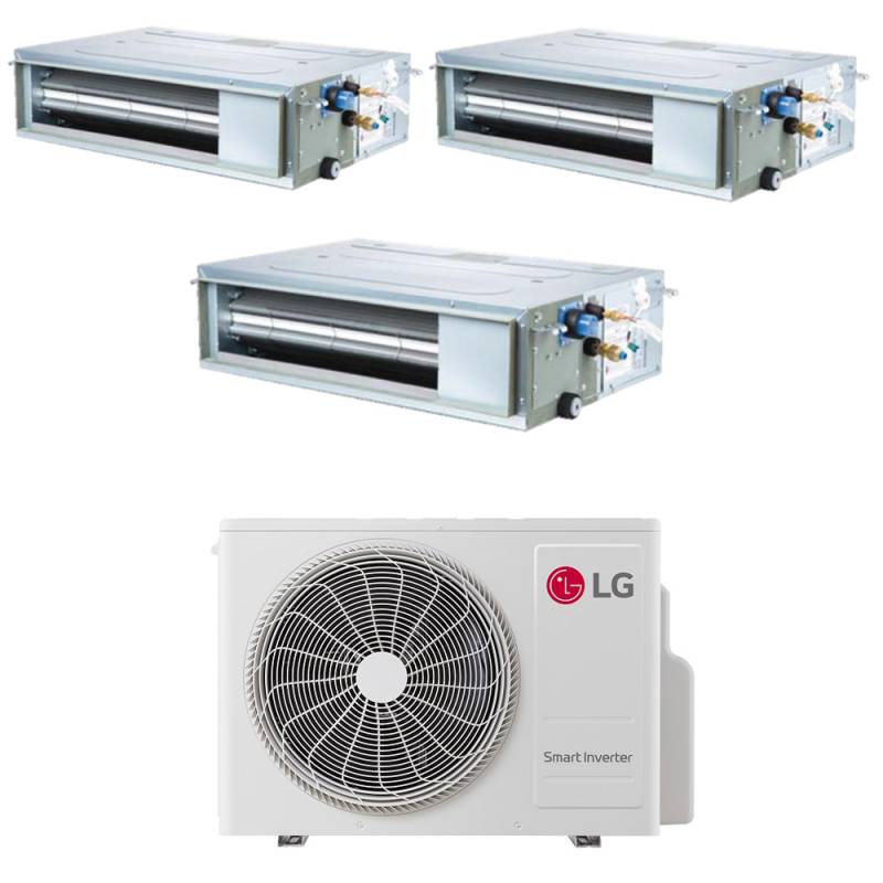 LG Climatizzatore Canalizzato Con Inverter Trial Split 9000+9000+12000 Btu A+++ Mu3r21 In R32