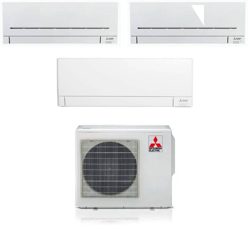 Mitsubishi Climatizzatore Ap Ay Trial Split 7000+7000+12000 Btu Inverter In R32 Wi-Fi Incluso In A+++ Mxz-3f54vf3