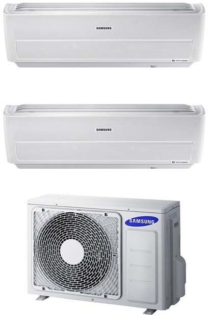 Samsung Condizionatore Dual Split Windfree Inverter 7000+12000 7+12 Btu Wifi Aj040ncj2eg R32 A++