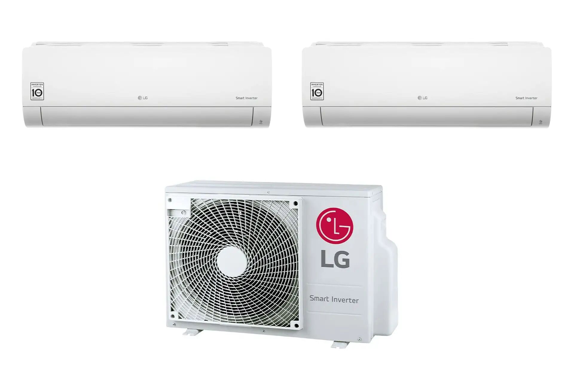 LG Condizionatore Dual Split Con Inverter Libero Eq 9+9 9000+9000 Btu R32 A+++ Mu2r15