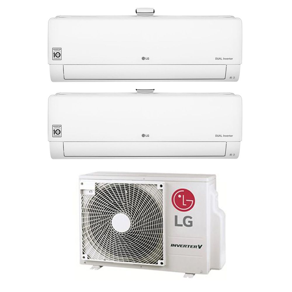 LG Climatizzatore Atmosfera Dualcool Dualsplit Da 9000+12000 Btu Inverter Con Wifi In R32 Mu2r17