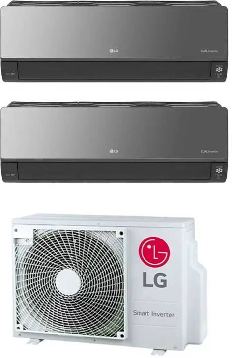 LG Climatizzatore Artcool Uv Nano Wifi Dual Split 7000+9000 Btu Inverter Con R32 Mu2r15 In A+++