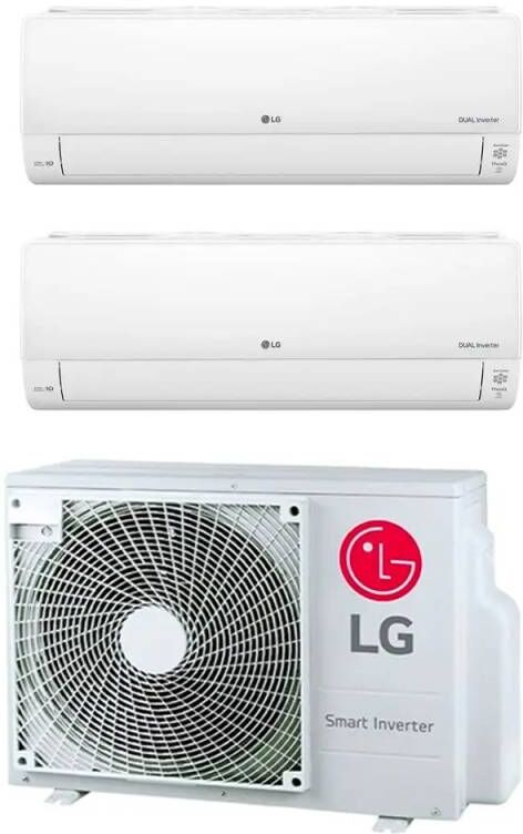 LG Climatizzatore Dual Split Deluxe Da 7000+12000 Btu Inverter In R32 Con Uv Nano, Ionizzatore E Wi-Fi Thinq Mu2r15 In A+++