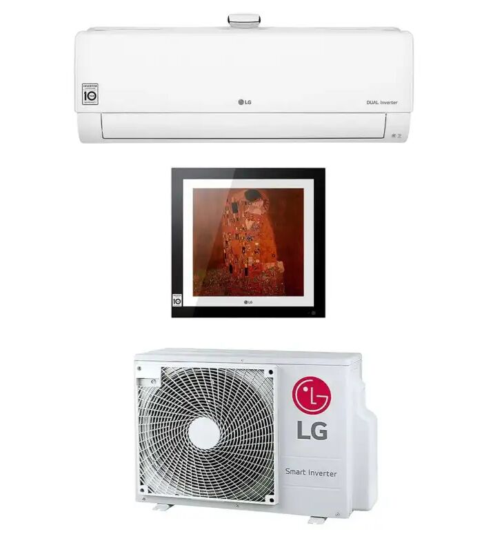 LG Climatizzatore Dual Split Atmosfera E Art Cool Gallery 9000+12000 Btu Inverter A+++ Mu2r15 Wifi Ready