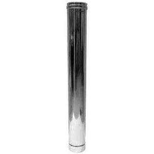 Tubo Acciaio Inox D. 80 Canna Fumaria Stufa Pellet Inox 1 Mt 100cm 80 X 1000