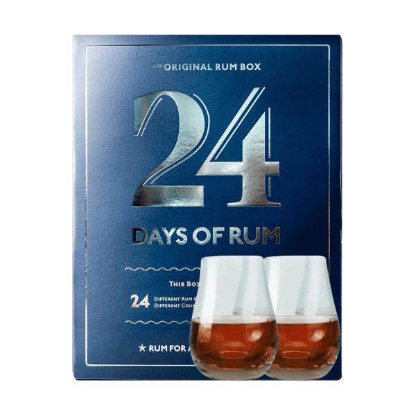 24 days of rum 2023 blue edition calendario dell'avvento (box con 2 bicchieri)