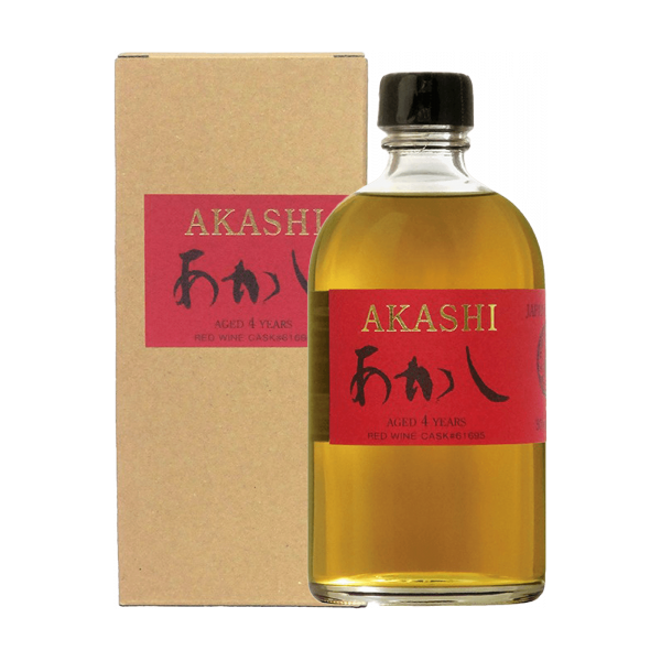 white oak distillery whisky akashi 4 years old red wine cask 50cl (astucciato)