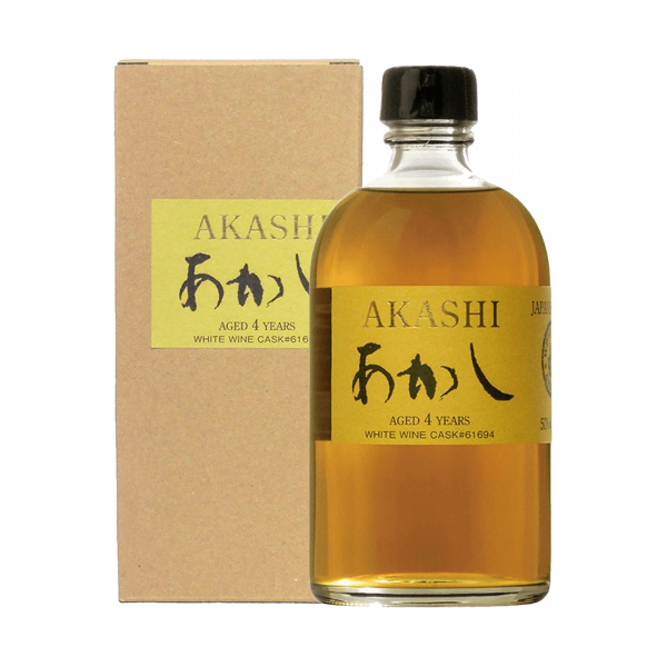 white oak distillery whisky akashi 4 years old white wine cask 50cl (astucciato)