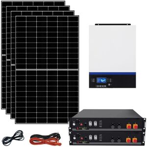 IoRisparmioEnergia Selection Kit fotovoltaico ibrido ad isola 3 kWp con inverter 5000W 48V MPPT e batterie Litio LiFePO4   KIT3KWLIT