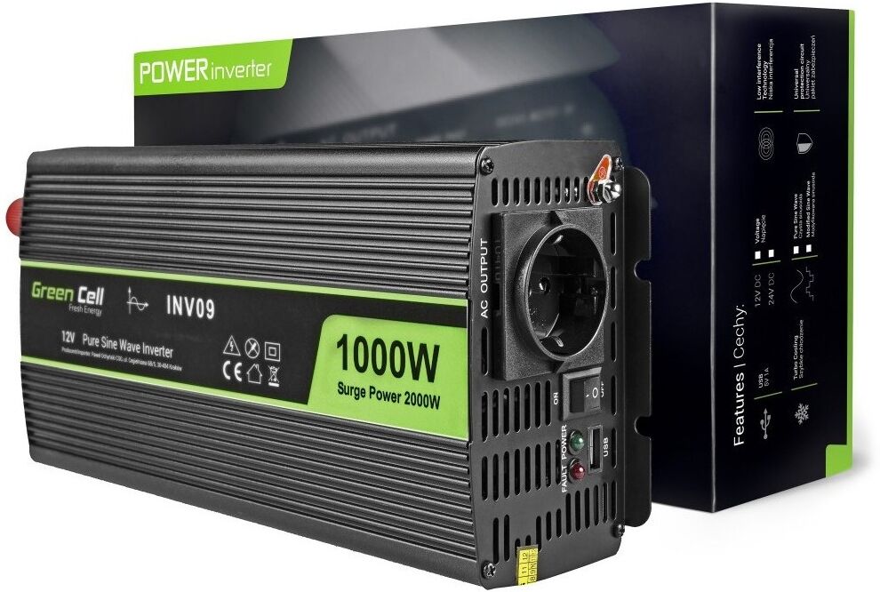 inverter onda pura 1000w 12v stand alone   green cell