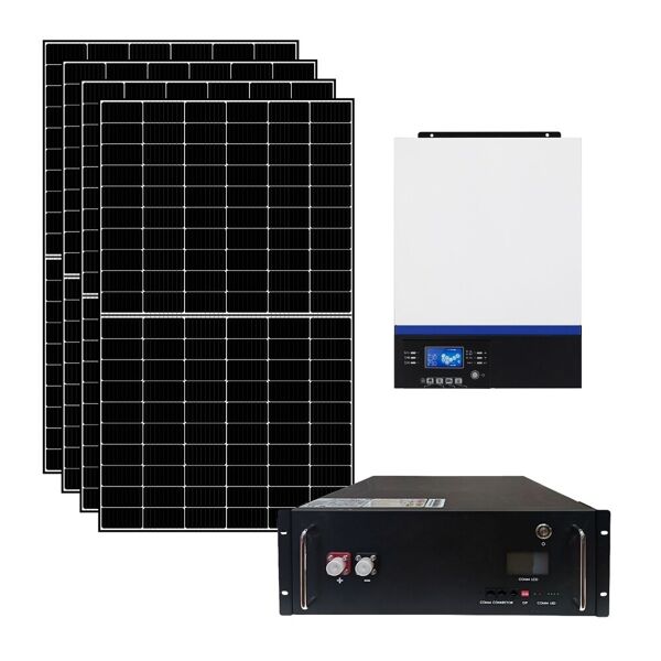 iorisparmioenergia selection kit fotovoltaico ibrido 3 kwp con inverter all-in-one 5000w 48v mppt e supercondesatore   kit3kwsup