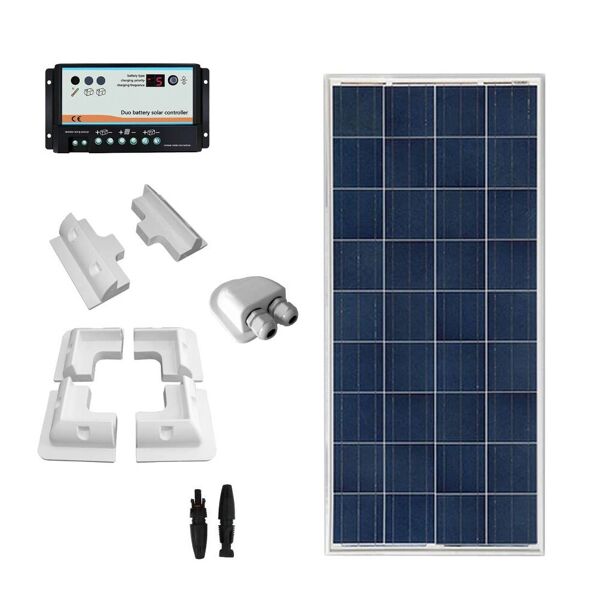 iorisparmioenergia selection kit fotovoltaico per camper con pannello 150wp poli   camp150b