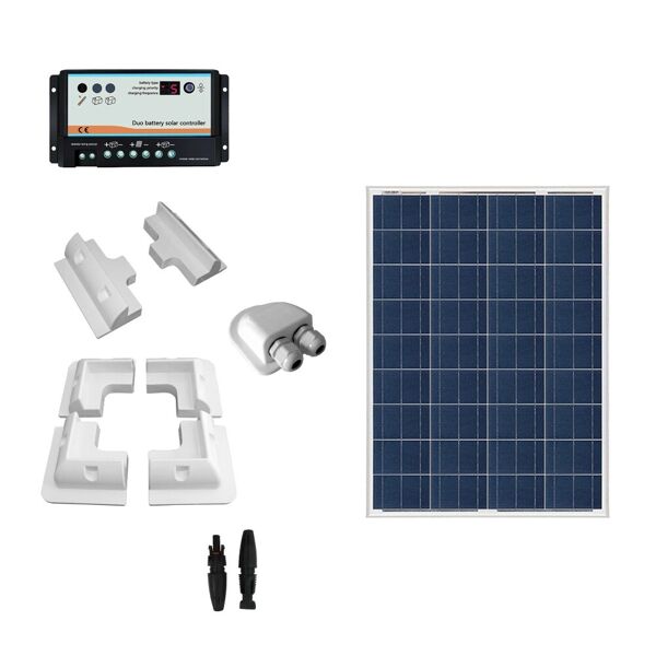 iorisparmioenergia selection kit fotovoltaico per camper con pannello 80wp poli   camp80b