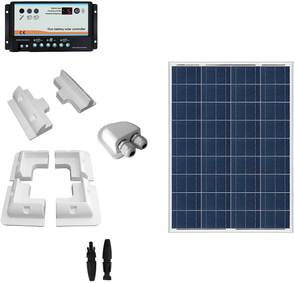 IoRisparmioEnergia Selection Kit fotovoltaico per camper con pannello 80Wp poli CAMP80B