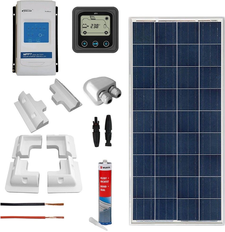 IoRisparmioEnergia Selection Kit fotovoltaico per camper con pannello 150Wp poli e regolatore MPPT CAMP150MPPT