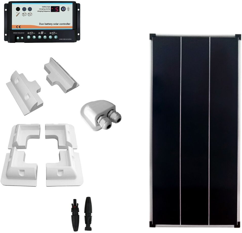 IoRisparmioEnergia Selection Kit fotovoltaico per camper con pannello 100Wp mono CAMP100B