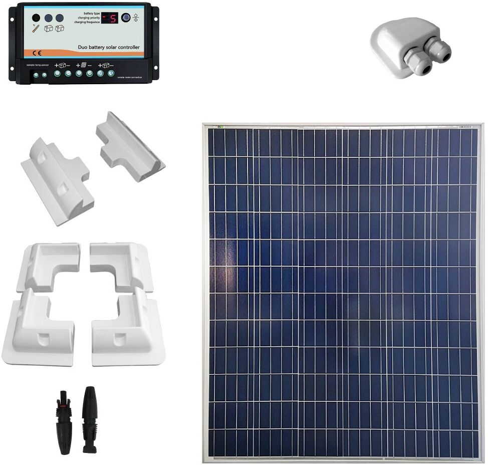 IoRisparmioEnergia Selection Kit fotovoltaico per camper con pannello 200Wp poli CAMP200B