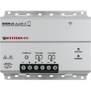 Regolatore di carica 15A 12/24V dual battery Bluetooth   WRM15 dualB-E   Western Co.