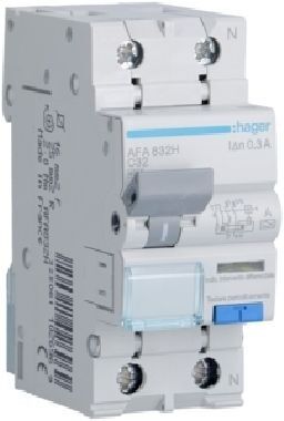 interruttore combinato differenziale magnetotermico 25a + 300ma 230v classe a 1p+n  curva c   hager