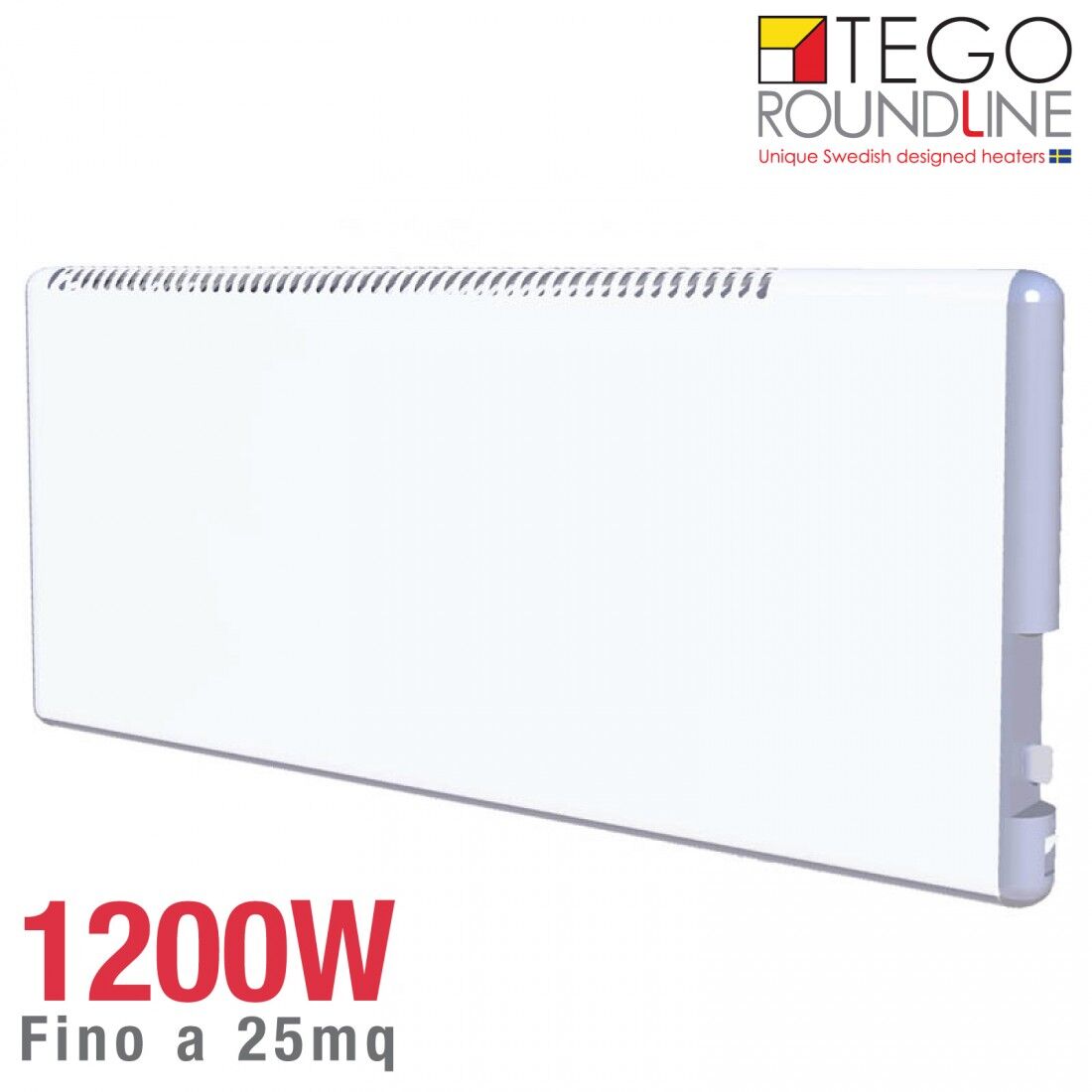 Tego RICONDIZIONATO Radiatore svedese 1200W basso consumo   h. 40cm   fino 25 m²   T111