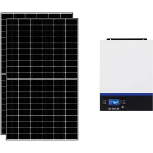 IoRisparmioEnergia Selection Kit fotovoltaico ibrido 2 kWp con inverter All-in-One 3000W 24V MPPT senza accumulo   KIT2KWED