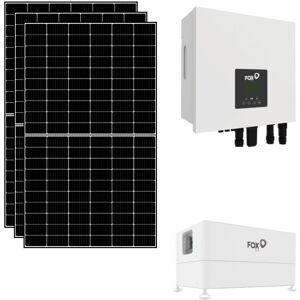 IoRisparmioEnergia Selection Kit fotovoltaico 3 kWp con accumulo 5,8 kWh con pannelli, inverter FOX e batterie FOX