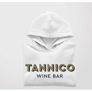 Merchandising Felpa Bianca Tannico Winebar Da Uomo