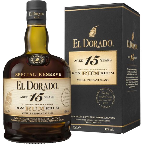 finest demerara rum 15 years old special reserve   el dorado  0.7l