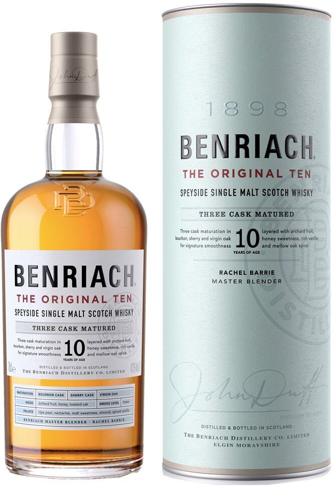 The BenRiach, Brown-Forman Speyside Single Malt Scotch Whisky 10 Years Old The Original Ten   The Benriach  Brown Forman  0.7l