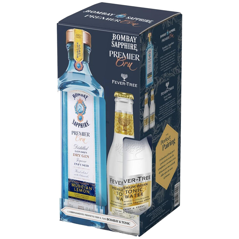 London Dry Gin Bombay Sapphire Premier Cru E Tonic Gift Pack  0.7l