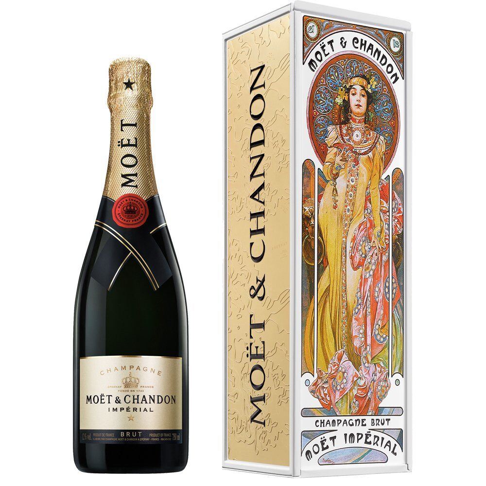 Moët & Chandon Champagne Brut Moët Impérial X Alphonse Mucha   Woman In Golden Dress