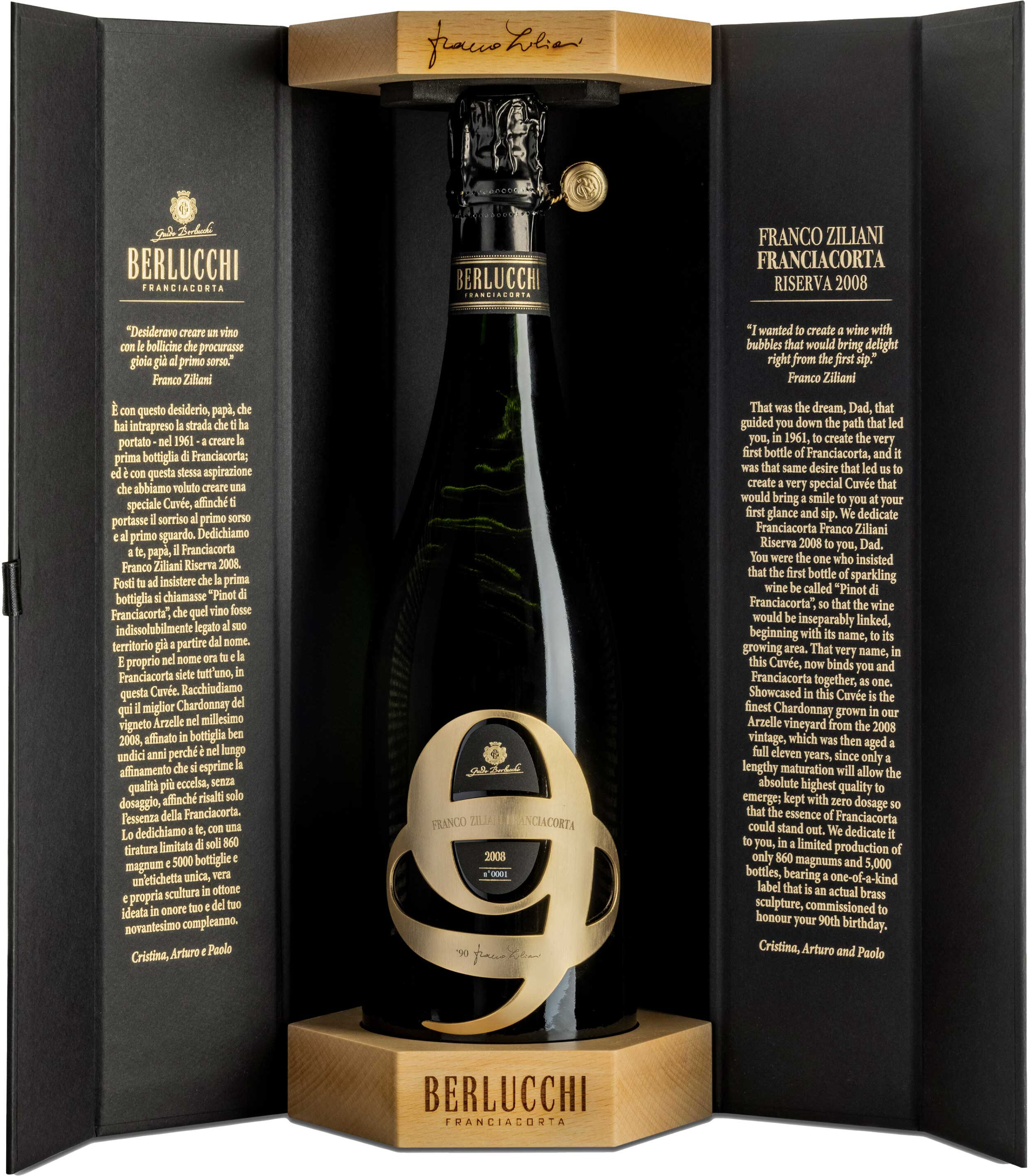 Berlucchi Franciacorta Extra Brut Riserva Docg Franco Ziliani 2008