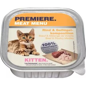 PREMIERE Meat Menu Kitten Vaschetta Multipack 16x100G MANZO E POLLO