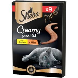 sheba snack gatto creamy snack pollo e formaggio 9pz 9x12g