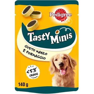 pedigree snack tasty bites con formaggio e manzo 140g