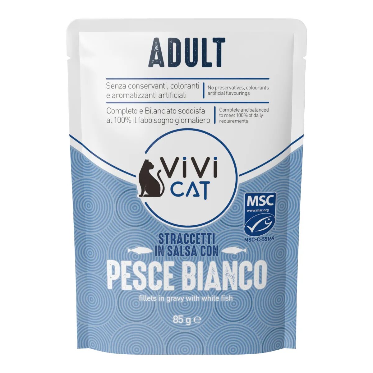VIVI Cat Adult Straccetti in Busta 85G PESCE BIANCO