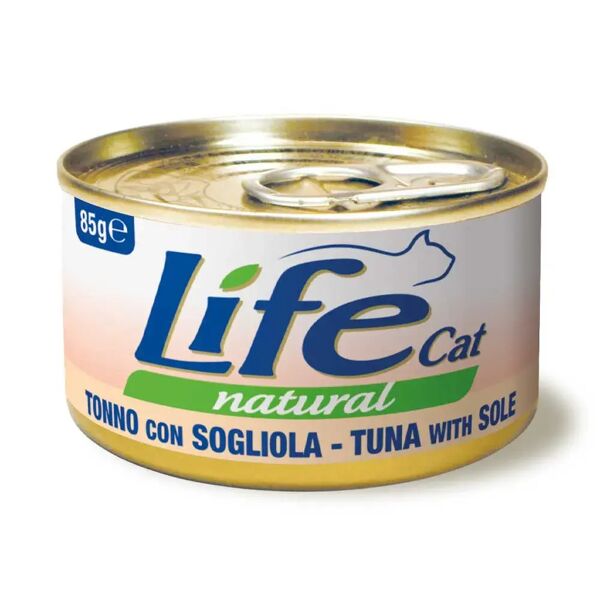 life pet care natural cat lattina multipack 24x85g tonno con sogliola