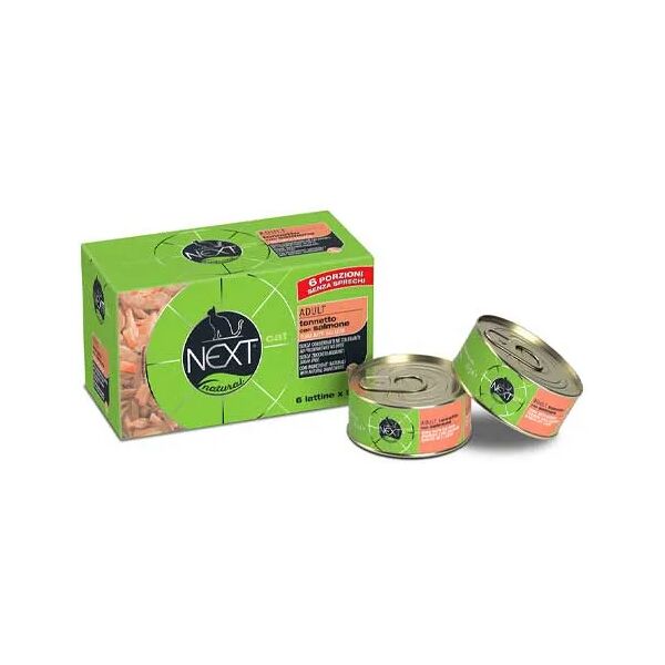 next natural cat lattina multipack 6x50g tonnetto con salmone