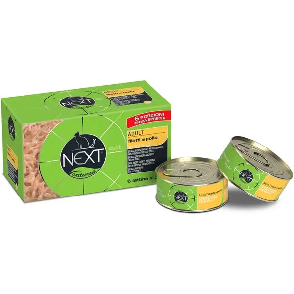 next natural cat lattina multipack 6x50g filetti di pollo