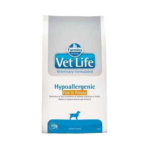 farmina vet life hypoallergenic pesce e patate cane 2kg