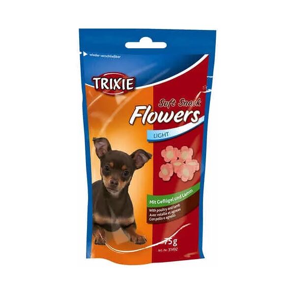 trixie cane snack soft flowers pollo e agnello 75g