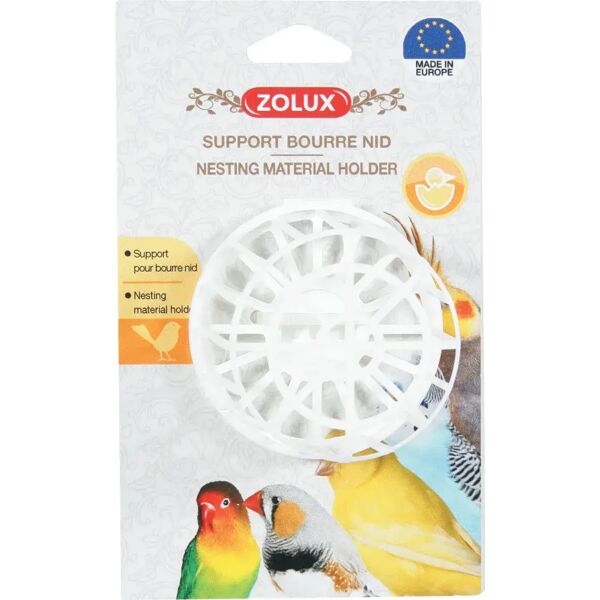 zolux uccelli supporto per borra bianco 1 pz