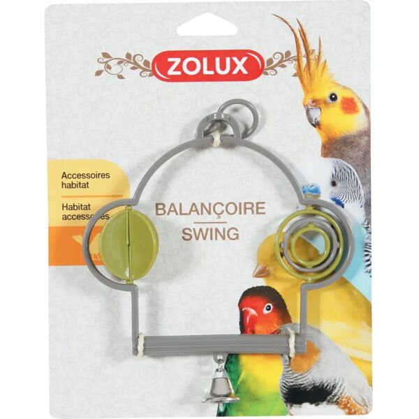 zolux uccelli altalena plastica con giochi 1 pz